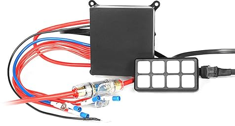 Auto-8-Gang-Schalter-Panel-Set, 12 V/24 V, universell mit automatischem dimmbarem Ein-Aus-Kippschalter-Panel, elektronisches Relais, System, Universalschaltung, Steuerrelais, System,