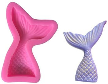 NIXNUT Moule en silicone pour fondant, gâteau, chocolat, biscuits, bonbons, pâtisserie, outil de cuisine, décoration de fête, queue de poisson en forme de queue de sirène