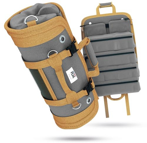 PEAKFEVER Organizer - Werkzeugtasche | Inkl. Gurt | für Werkzeug und Zubehör | Ideale Werkzeugrolle für Werkstatt - Garage - Arbeitstasche Herren & Damen