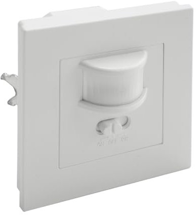 Bewegungsmelder für innen Weiß Unterputz Sensor für Innenleuchten einstellbare Leuchtdauer 10s - 7min quadratisch B: 82 mm Bewegungssensor