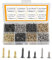 HVDHYY 1600pcs Small Screws M2.5 Small Hinge Antique Self Tapping Screw Multi-Purpose Wood Screw DIY Miniature Screws Set Silver Golden Black