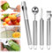 JAONLD 4 Pièces Coupe Fruit,Couteau à Découper les Fruits en Acier Inoxydable Outil de Sculpture de Fruits Creusement de Boule,Evideur Pomme pour la Maison et la Cuisine Sculpture Créative de Fruits