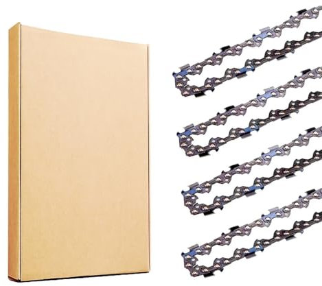 4Stück Sägeketten 3/8,Sägeketten Sägekette kompatibel mit Makita/Bosch,1.1mm/52TG/35cm,Kettensägenketten