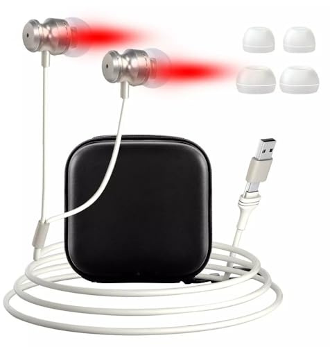 Infrapeace 650nm Rotlicht Ohrstöpsel – Unterstützung bei Tinnitus, USB & Typ-C kompatibel