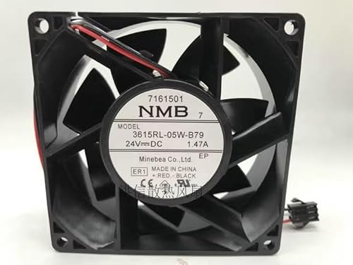 90MM Case cooling fan,3615RL-05W-B79 9038 DC24V 1.47A 3-wire inverter cooling fan