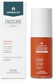 Cantabria Labs - Endocare Radiance C Ferulic Edafence Serum Gel - 30 ml - Sérum Antipolución, antioxidante e iluminador - Protege Frente a la Contaminación y otros factores ambientales