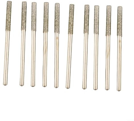 Lot de 10 forets 0 8 2 5 mm avec tige de 2 35 mm pour verre et jade, pour besoins de perçage (10 pièces de 2 mm)