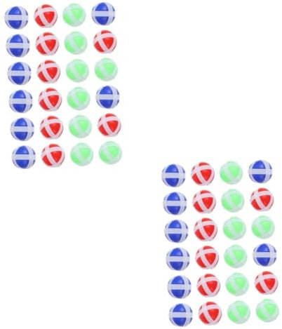 YARNOW 2 Ensembles Balles Nylon pour Garçon Fille De Jouets De Fléchettes avec Ventouse Accessoires De Jeux Familiaux pour Intérieur Et Extérieur Couleurs 50 Pièces * 2