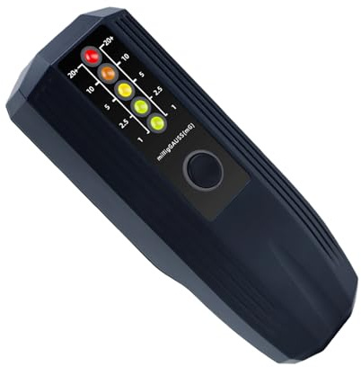 AMUSLESUR Emf Messgerät Digitaler Magnetfelddetektor mit 5 LED Anzeige für Antiquitäten und Dekorationen Feldstärke Analyse Elektrosmog Prüfen