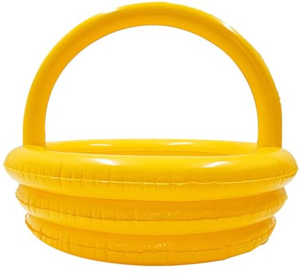 Grand panier gonflable de piscine, panier gonflable rond portable avec poignée, panier de rangement géant pour la plage, la piscine, les fêtes, les boissons, les collations et les activités de plein