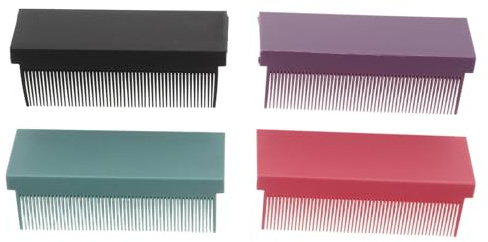 INOOMP 4 Stück Leichter Kunststoff Haarglätterkamm für Täglichen Gebrauch Frizzfreie Haarstyling Lösung für Reisen und Feines Haar