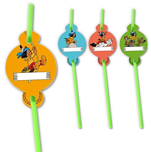 DH-Konzept Personalisierbare Strohhalme Indianerjunge Yakari 8er Pack