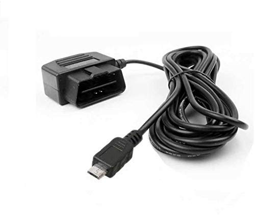 REARMASTER Auto Kamera Dashcam Kabel mit Dual Modus Schalter, 24 Stunden ?berwachung Modus und Acc Modus, OBD-Anschluss(Micro-USB)