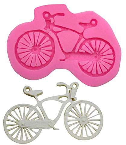 Beiersi Fahrrad-Silikonform für Fondant, Kuchen, Zuckerguss, Dekoration, Werkzeuge (Stil 6)