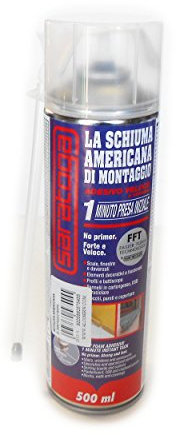 Saratoga Int.Sforza Spa la schiuma americana di montaggio 500ml uso manuale adesivo colla rapida a schiuma