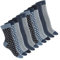 Celodoro Pack de 10 paires de chaussettes en coton pour femme Différents motifs au choix - Bleu - 39-42