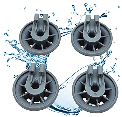 Lichtblau set de 4 ruedas de cesta 165314 00165314 para cesta inferior de lavavajillas I ruedas de recambio para cesta Bosch, Siemens y Neff I accesorio cesta de vajilla I Repuestos lavaplatos