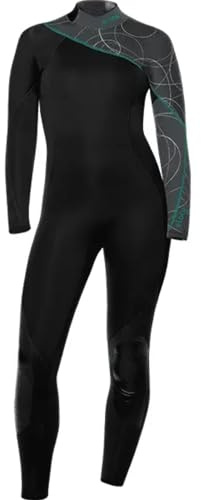 BARE 5MM Women's Elate Full Wetsuit | Comfortable high Stretch Neoprene Material | Long Sleeve | Great for All Watersports, Scuba Diving and Snorkeling | Grey 02