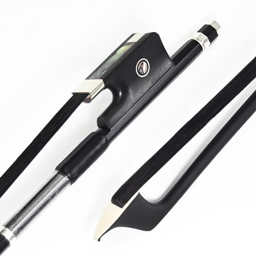 VINGOBOW Kohlefaser Cello Bogen Cellobogen Karbonbogen Carbon Bow Schwarzes Rosshaar für lauten und wilden Klang Pernambuco Performance Neue 1/2 Größe Art Nr. 100CB