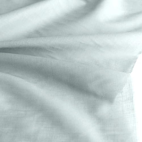 TOLKO Baumwollstoffe Sommer Batist aus 100% Baumwolle | weicher Nesselstoff als Modestoff Kleiderstoff Dekostoff | Stoffe zum Nähen Meterware Baumwolle (Grau Blau 145cm breit)