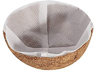 EVEBS Pflanzen kokosmatten,Kokoseinsätze für Blumenampeln,Ø 30cm,Kokoseinlage, Hängekörbchen, Naturkorb,Runde Kokostöpfe in Schalenform als Einlage für Hängekörbe und Anderen Pflanzgefäßen (1 Stücke)