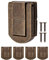 FUXXER 4x Verschlüsse für Truhen, Kisten, Boxen, Koffer, Metall-Beschläge, Bronze, 30x25mm