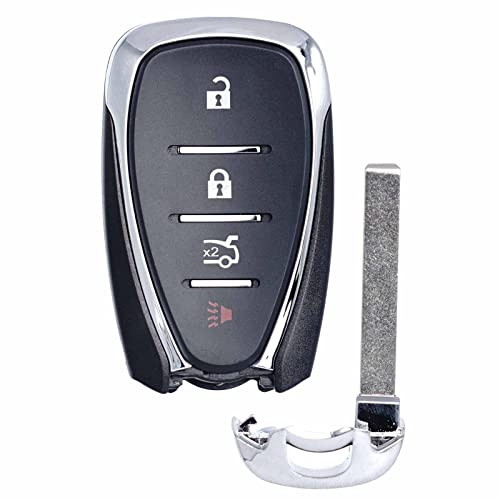 Telecomando di ricambio compatibile con Chevy Malibu Cruze Camaro 2016 2017 2018 2019 2020 2021 Telecomando Smart Keyless Entry HYQ4EA 13508771 433Mhz 13584504 4 pulsanti 1352966 60