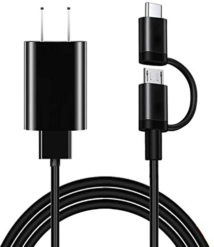 2-in-1 USB Charger Charging Cable Cord Compatible for Echo Buds/Echo Buds 2nd Gen, Raycon E25 E25 Pro E50 E55 E85 Wireless Earbud Headphone & More USB Port Wireless Earbuds Headphones Charger (Black)