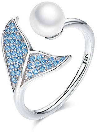 GemKing SCR286-A Mermaid Tears S925 Sterling Silver Ring