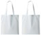 POLHIM® 2 Stück Hochwertige Baumwolltasche Jutebeutel Stoffbeutel unbedruckt 220 g/m2 Größe 38x42 cm Langen Henkeln 70 cm 100% Baumwolle (Weiß)