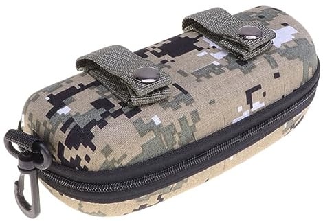 YARNOW Anti-Druck-Brillenbox Tragbar Camo-Etui Für Den Außenbereich Schlanke Brillenbox Eva Dunkelgrün