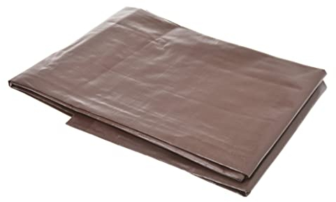 Aqbau® Lona de Tela marrón 200 g/m2 con Ojales Reforzados, Lona Protectora Impermeable Resistente al desgarro, Lona Industrial (2 x 3 m)