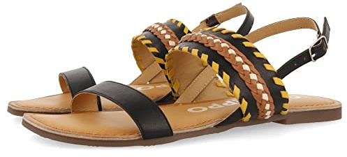 GIOSEPPO Melun Damen-Sandalen, Schwarz, Größe 39, Schwarz, 39 EU
