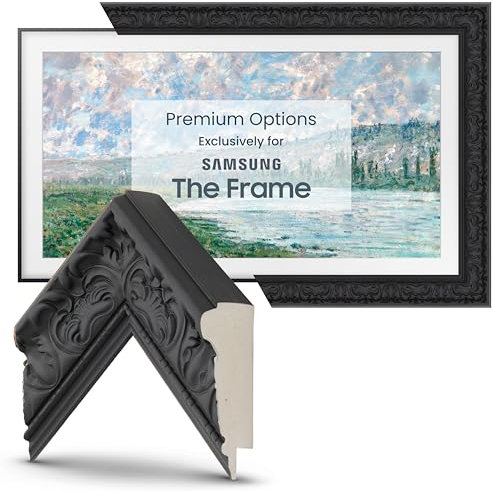 Frame My TV Deco TV-Rahmen – toskanisches Mattschwarz, nur kompatibel mit Samsung The Frame TV und Pro (passend für 2021–2025, 165,1 cm)