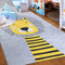Mazovia Kinderzimmerteppich Antirutsch - Waschbar bis 30 Grad - Löwe Tiere - Kurzflor Kinderteppich Teppich für Kinderzimmer - ÖKO-TEX - Teppiche Junge Mädchen Grau Gelb 160 x 230 cm