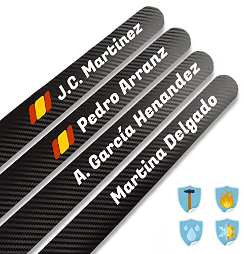 Protector para Pala de Padel Personalizada - Pack 4 Pegatinas Personalizadas - Etiqueta Adhesiva - Adhesivo Ideal para Personalizar Material de Deporte - Regalo para Deportistas