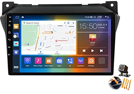Android 11.0 Autoradio 2 Din Stereo per Suzuki Alto 2009-2016 GPS 9 pollici Touchscreen Tablet Schermo MP5 Lettore Multimediale FM BT Ricevitore con 4G 5G WiFi DSP Carplay,M100s