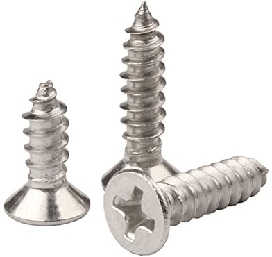ORANXIN M2 x 8mm 100 Pcs Acciaio inossidabile 304 Croce Svasato Viti per legno Autoperforazione Piccole Viti Testa piatta Viti autofilettanti