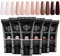 Modelones Polygel 6 Couleurs 15 ml Extension Gel pour Faux Ongles Extension Rose Construction Vernis Semi Permanent Quick Building Extender Gel Complet pour Manucure Nail Art Debutant