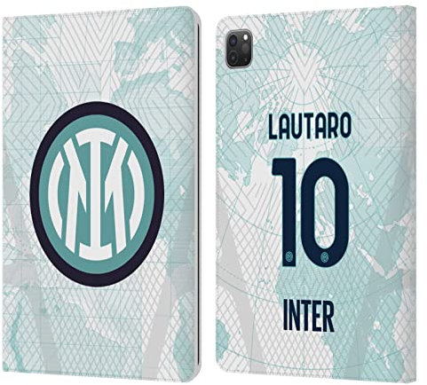 Head Case Designs Licenza Ufficiale Inter Milan Lautaro Martínez 2022/23 Giocatori Away Kit Custodia Cover in Pelle a Portagoglio Compatibile con Apple iPad PRO 11 2020/2021 / 2022