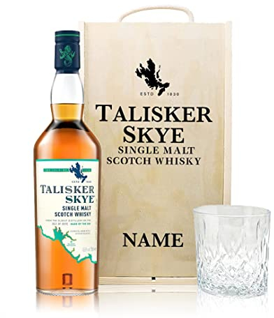 Personalised Talisker Skye Single Malt Scotch Whisky Gift Set with Glass - Gifts For Him, For Her, Christmas, Birthday's, Father's Day, Mother's Day