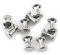 Rivet a Frapper, Rivets pour Cuir À Frapper, Rivet en Métal, 100 pièces Rivet à double capuchon Métal tubulaire Cuir Artisanat Réparations Goujons Décoration (Argent)