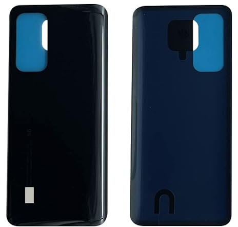 iYAiYO Coperchio Posteriore Vetro per Xiaomi 10T PRO 5G M2007J3SG, M2007J3SP, M2007J3SI, M2007J17C Parte di Ricambio della Alloggiamento Coperchio Batteria Posteriore con Adesivo preinstallato-Nero