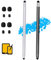 2 Pezzi Penna per Tablet, Penna Tablet 2 in 1 Penna Stilo Touch in Gomma Penna Universale, con 8 Punte di Ricambio Penna per Tutti i Telefoni Cellulari/Tablet/Smartphone (Nero + Argento)