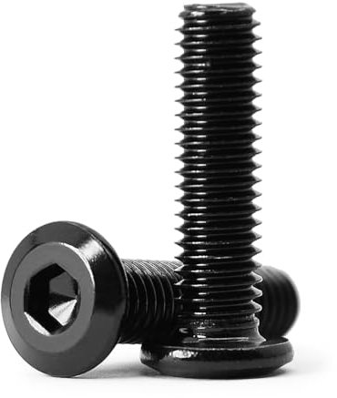 15 Piezas M6 x 40mm de Tornillos de Cabeza Plana Hexagonal Acero Inoxidable 304 (18-8) Negro Tornillos Rosca Completa