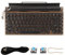 Cerlingwee 83-Key Mechanical Keyboard, Retro Typewriter Keyboard with Metal Round Cap, Vintage Wireless Bluetooth for Desktop PC Laptop Mac Phone (Wood Grain)