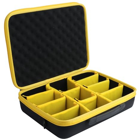P0WER ELEKTR0 Large Battery Storage Holder Case for Dewalt 12V 18V 60V Max Battery & Charger, Tool Batteries Carrying Box, Holds 18V 60V 2.0/3.0/4.0/5.0/6.0/9.0-Ah Batteries(Bag Only)