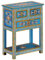 THOYTOUI Küchenanrichte,Dekorativer Tisch,Moderner Beistelltisch aus Holz für Wohnzimmer,Schlafzimmer und Büro, Sideboard Türkis 55 x 30 x 76 cm Massivholz Mango