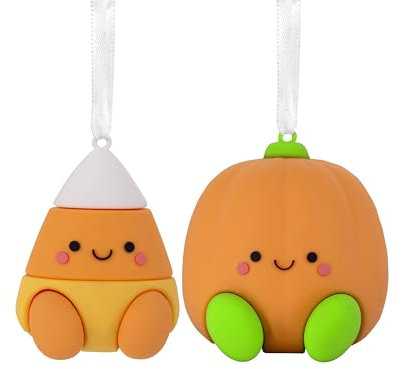 Hallmark Kürbis und Candy Corn Better Together Magnetische Weihnachtsschmuck 2er Set Bruchsicher