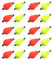 Create idea 20 Stücke Float Schaum Fliegen Angeln Float Strike Anzeige Wasser Tropfen Bobber Indikatoren Zubehör Fluoreszierend Gelb Und Orange Rot